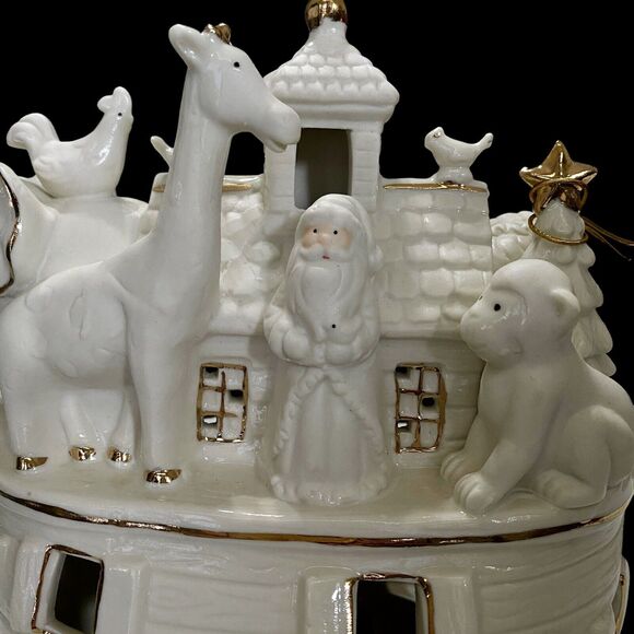 Noah’s Ark White Porcelain Bisque Accent Night Light JCPenney Home Collection - Picture 3 of 16